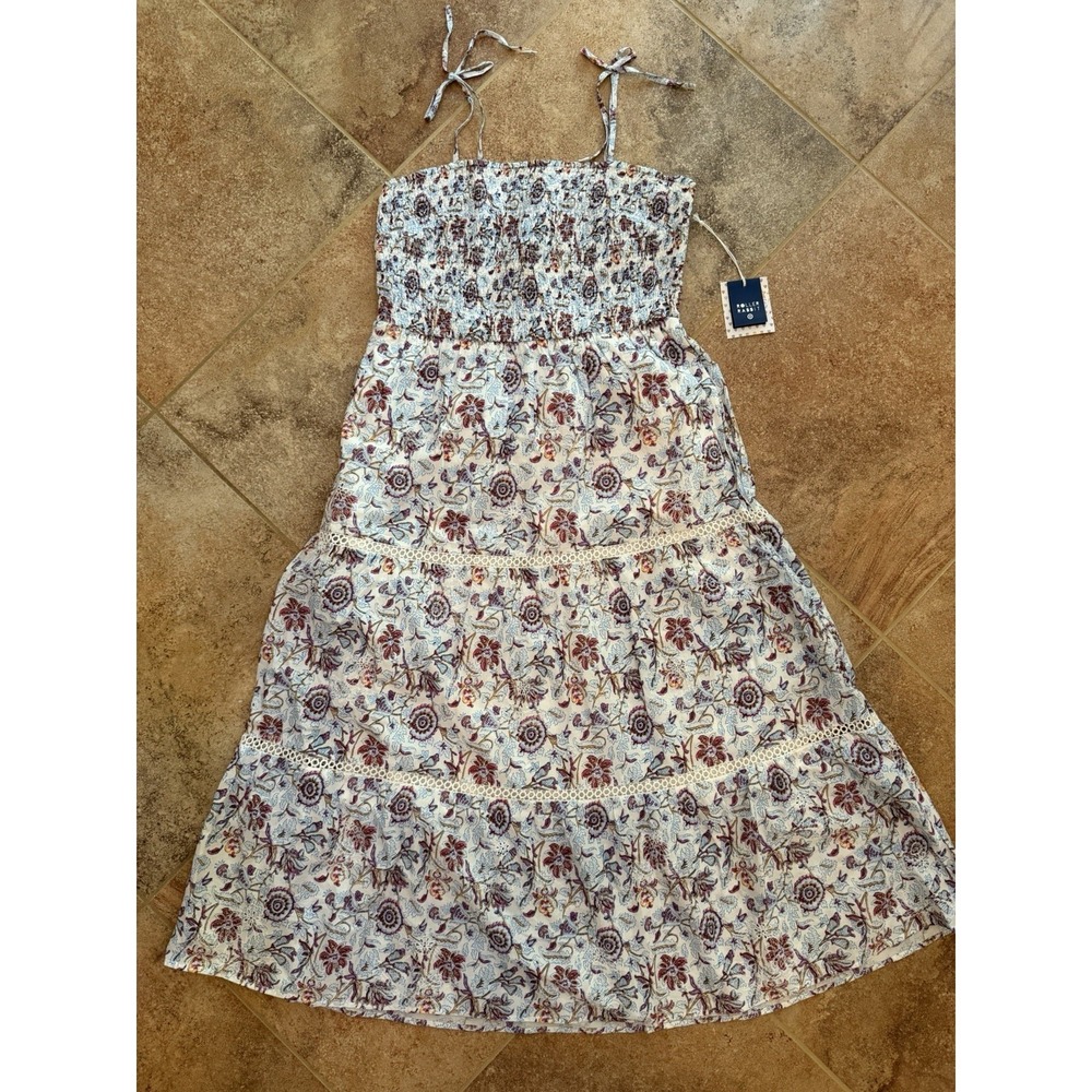 Women's Roller Rabbit X Target Floral Smocked Maxi A-Line Dress Size Large NWT